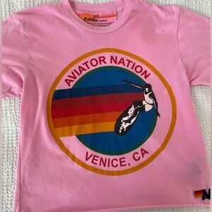 aviator nation tee xs neon pink